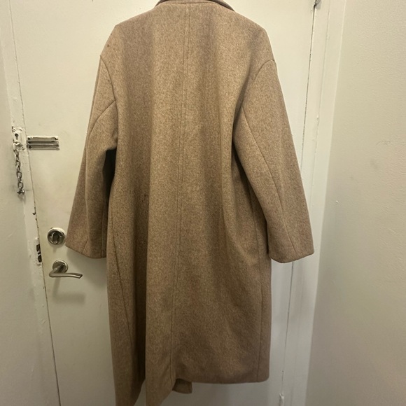 Zara Tan Double-Breasted Coat - Picture 2 of 4